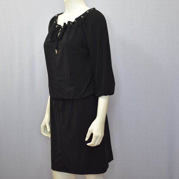 WHITE HOUSE BLACK MARKET 3/4 SLEEVE GROMMET BLOUSO - Picture 5 of 11
